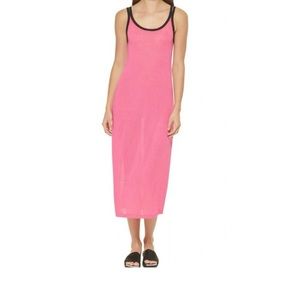 Dkny Women's Double Strap Dress Cover Up Swimsuit Pink Size Medium